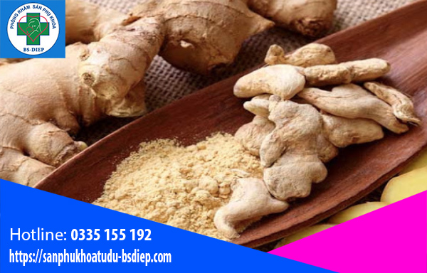 Gừng trị đau bụng kinh